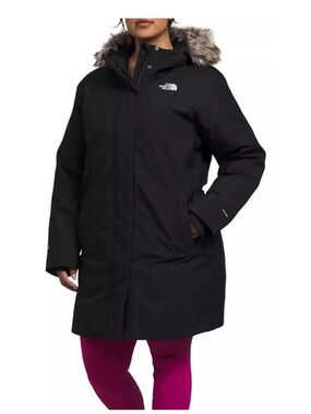 The North Face Black Insulated Parka with Faux Fur Trim